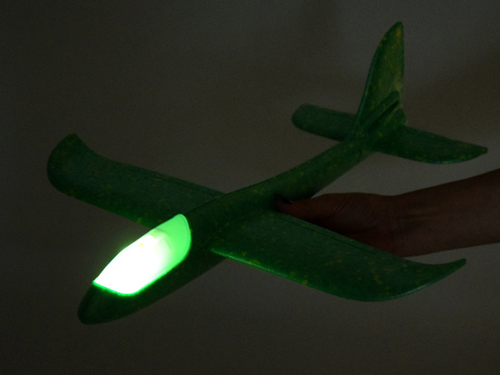 Light Styrofoam Plane Glider LED lighting ZA4984