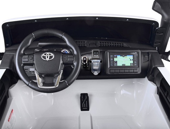 The car is powered by a large Toyota Hilux 2-person battery PA0250