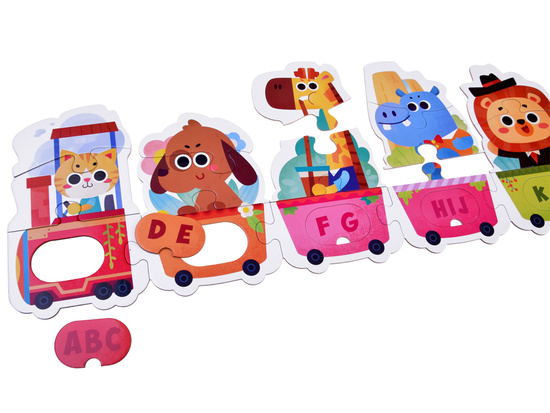 Educational puzzle Train with animals for learning the alphabet, 40 pieces ZA5751