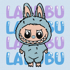 Painting by numbers for kids 25x25cm KHO1283 On – Labubu AP0066