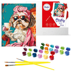 Paint by Number Kit Funny Shih Tzu KHO6611 40x50 AP0058