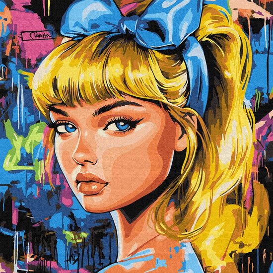 Malowanie po numerach 40 x 40 cm KHO8602 Nowoczesny Kopciuszek AP0102