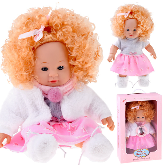Interaktywna lalka ALICJA 32cm z burzą blond włosów - mówi i gaworzy ZA5841