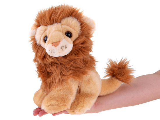 Plush lion mascot 20cm, king of animals 13486