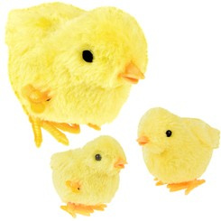 Wind-up yellow CHICKEN - stomping Easter chicken ZA4993