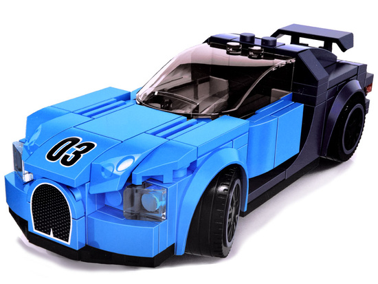 Technical blocks Sports car BLUE 139-pieces + stickers ZA4288