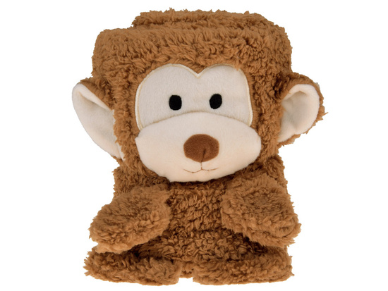 Soft blanket - cuddly 2in1 MONKEY in mocha mouse color ZA0724