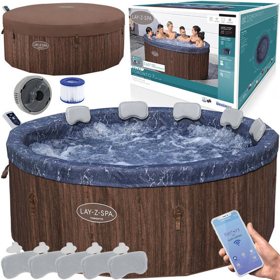 Bestway Lay-Z-Spa Toronto hydromassage 5-7 people 190cm WiFi application 2024 6001W