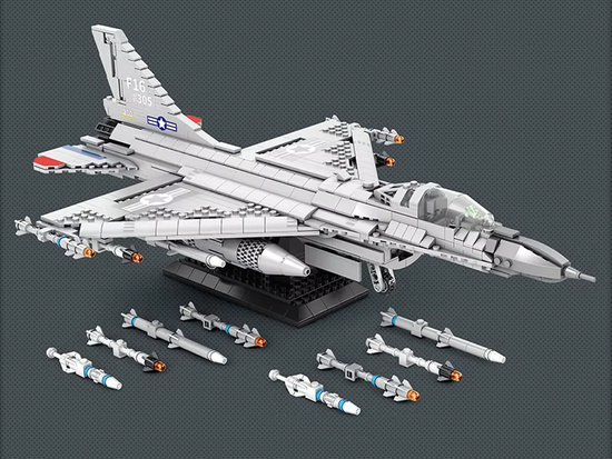 Reobrix F16 fighter plane building blocks 1337ele A5801