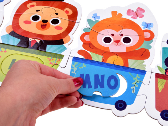 Educational puzzle Train with animals for learning the alphabet, 40 pieces ZA5751