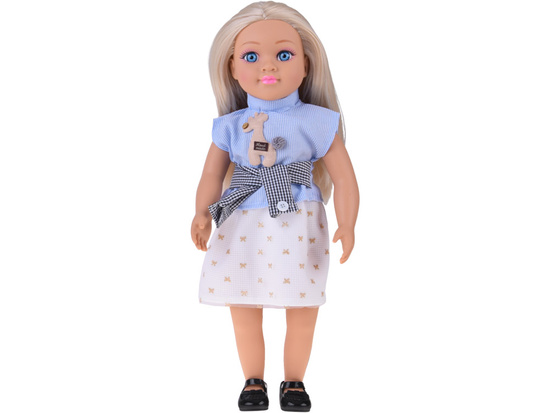 Large, charming 48cm doll in a dress + built-in melody and soft body ZA5843