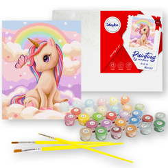 Painting by numbers kit Curious Unicorn KHO2411 40x50 AP0053