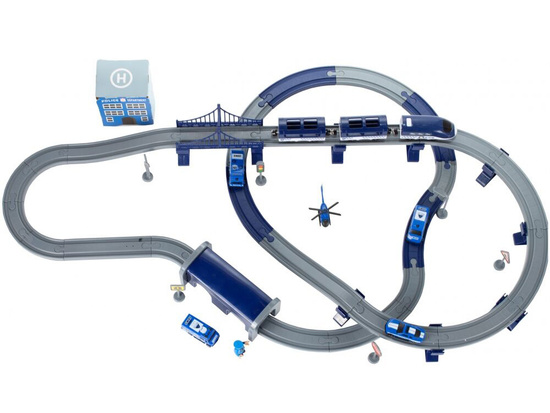 Large electric train track POLICE 92 pieces ZA4436
