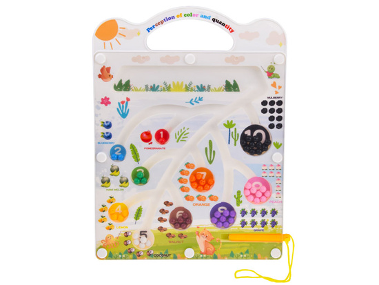 Magnetic puzzle board maze learning colors counting ZA5741