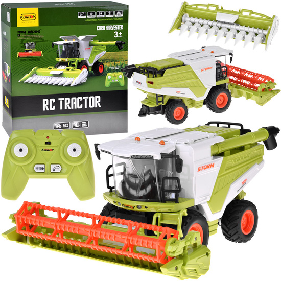 Large Combine Harvester for Corn Grain with SMOKE Light Sound Remote Control RC0716