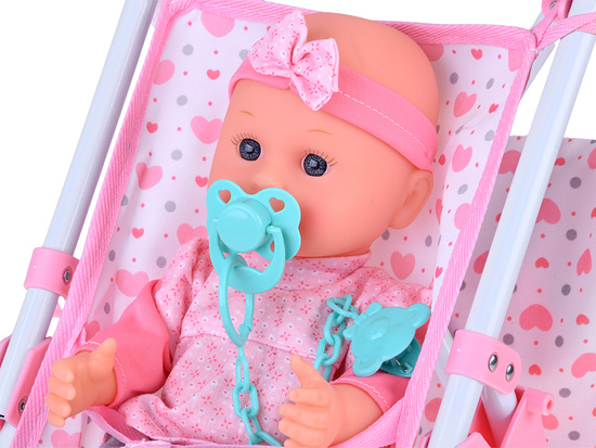 Deluxe Baby Doll Set with Stroller, Crib, Play Mat and Accessories – 17 pcs ZA5916