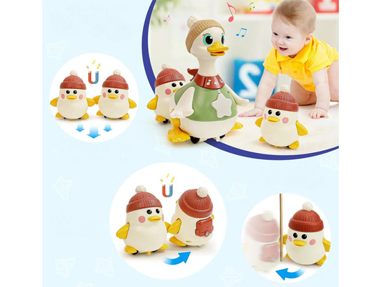 Interactive Duck Family Walking duck with baby ducklings ZA5422
