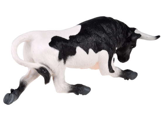 Figurine Black and white BULL ready to attack ZA4473