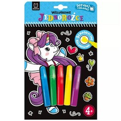 Velvet unicorns. Touch and color + markers KS0993