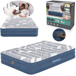 Bestway 2os wygodny materaca Queen 203x152x36cm wbudowana pompka  6712Y