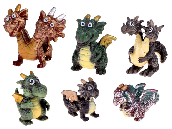 Fairy Tale Dragon Figurine Set 6 pcs – Magical Creatures ZA5883