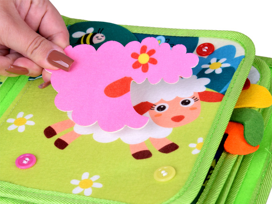 Felt manipulation book FARMA windows Velcro stickers ZA6025