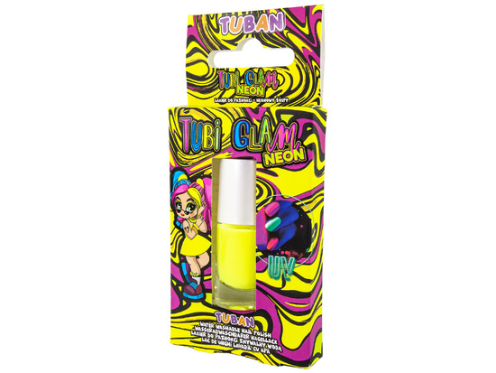 Tuban Tubi Glam nail polish for kids Neon Yellow 5 ml ZA6121