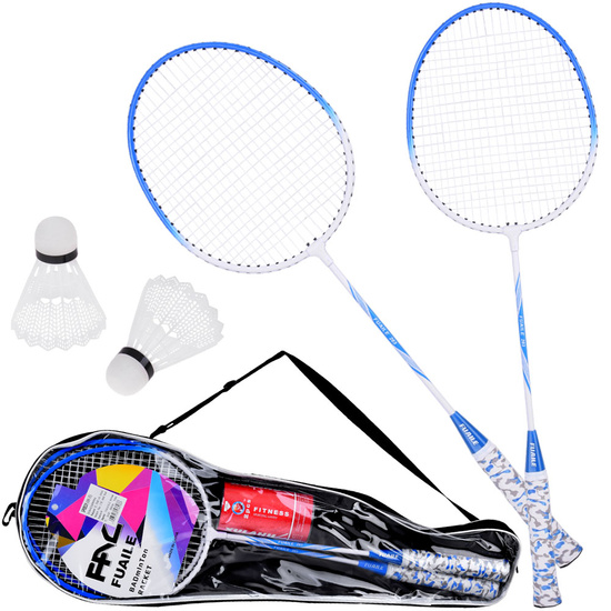 Badminton set in a zipped case Rackets + shuttlecocks SP0819
