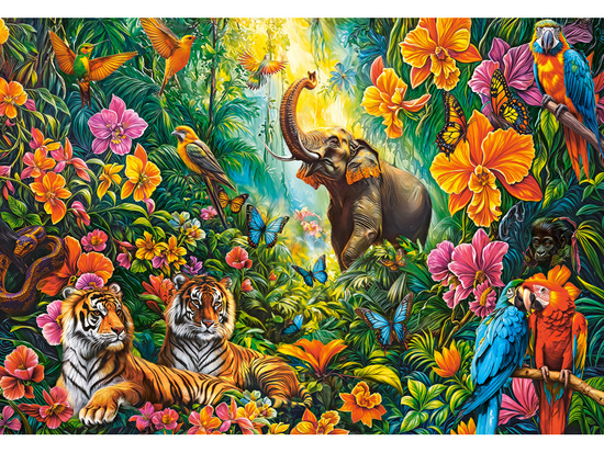 1000-piece Blooming Jungle Puzzle C-105427-2