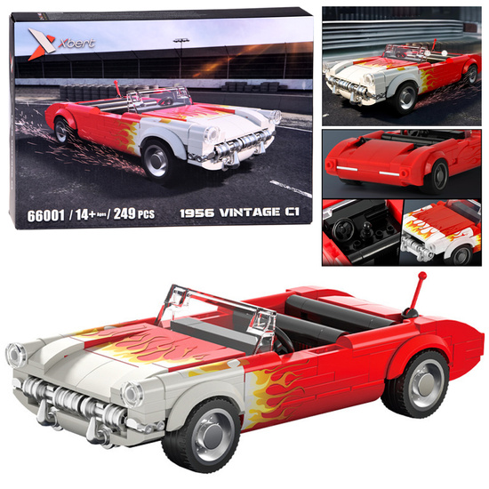 Construction blocks car classic hot rod roadster 249ele ZA5817