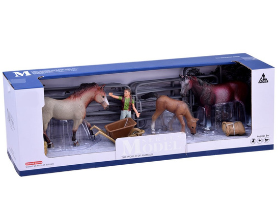 FARM ANIMALS SERIES Set of horses from the farm Figurines COLLECTION ZA2604