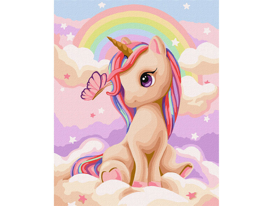 Painting by numbers kit Curious Unicorn KHO2411 40x50 AP0053