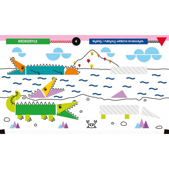 Aksjomat Zwierzęta w zoo. Wyklejanka rysowanka 4+ KS0729