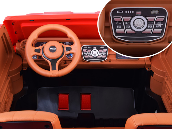 Duże auto  PICKUP na akumulator elektryczne dla dzieci 2os 4x4 paka PA0329