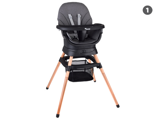 Multifunctional 6-in-1 swivel feeding chair for children ZA5659