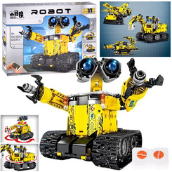 4-in-1 building set. Assemble remote-controlled ROBOTS and MACHINES. 828 pieces. RC0738