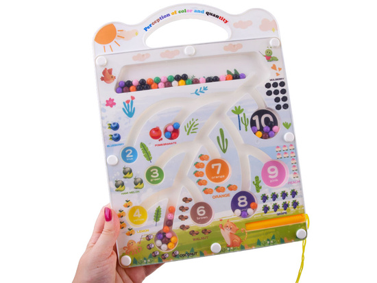 Magnetic puzzle board maze learning colors counting ZA5741