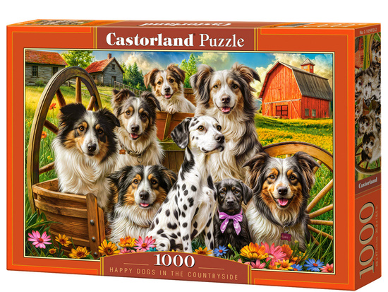 Puzzle 1000-elementów Happy Dogs In The Countryside C-105410-2 