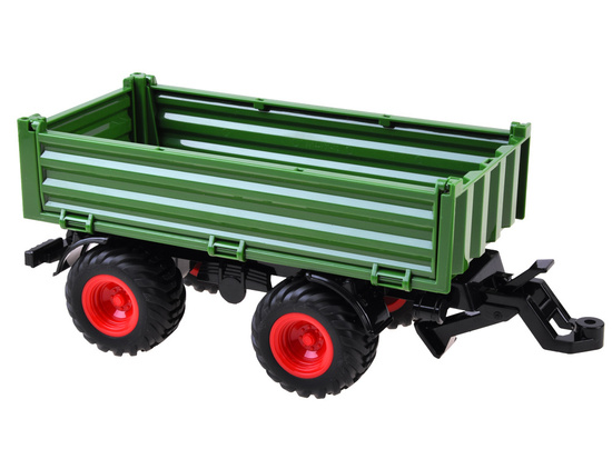 Remote control tractor + green trailer RC0602