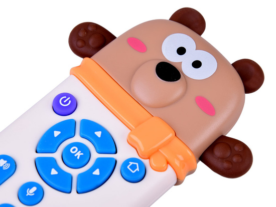Interactive remote control - 2-in-1 TEDDY BEAR teether for children + funny sounds ZA6017
