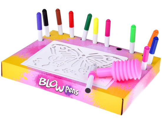 AIRBRUSH Creative Art Set - Painting Pump, Markers and Stencils ZA5710