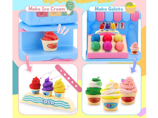 Sweet set of PLASTIC Ice Cream Parlor Confectionery - lots of accessories ZA5895