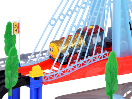 Electric Train Set 2-in-1 – Locomotive with Carriages + Track and Bus ZA5886