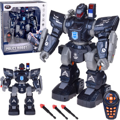 Remote-controlled POLICE ROBOT - walks, dances, shoots and lights up RC0731
