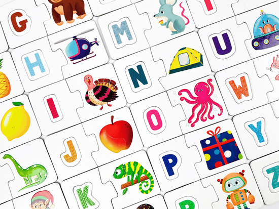 Kapitan Nauka Puzzle sensoryczne Literki - dotykam, układam i uczę się ZA6086