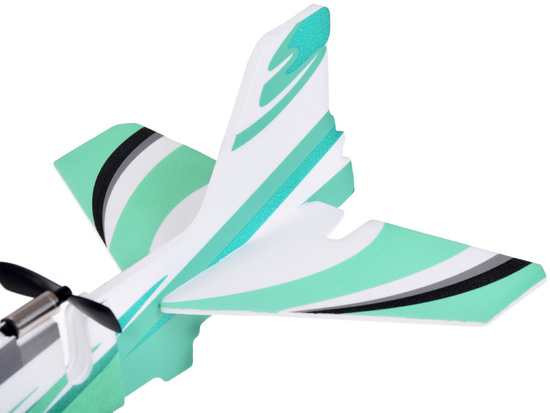 Foldable lightweight foam airplane flies LED lights propeller USB charging ZA5583