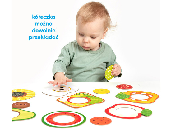 CzuCzu Moje puzzle z dziurką Jedzenie  14 elementów 12+miesięcy ZA5544