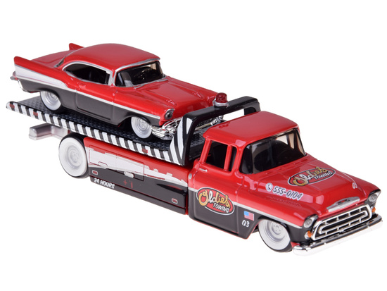 Licensed 1:64 Chevrolet Flatbed 1957 and Bel Air ZA5864 diecast cars