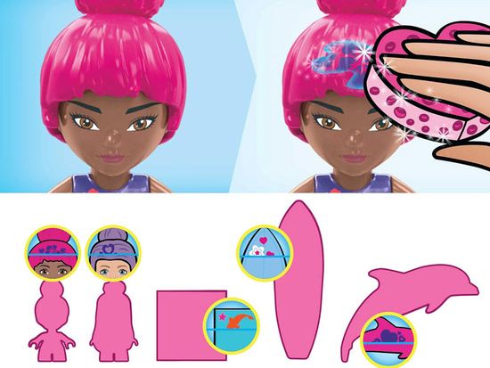 121-piece MEGA Barbie Color Reveal blocks Adventure with dolphins ZA5425