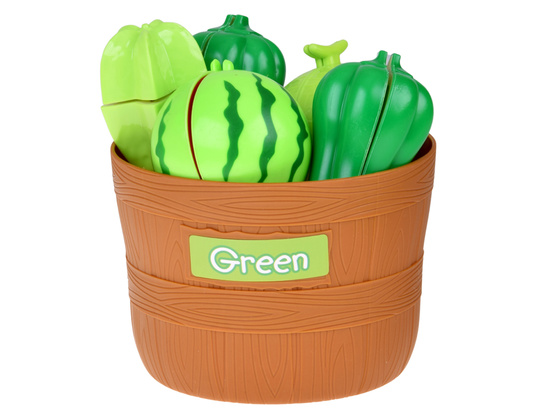 Set for cutting vegetables and fruits with Velcro + learning colors - 34 pieces ZA5904